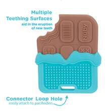 Mordedera Set De Dos Lechita Y chocolate Nuby Silicon suave masajeador - Multicolor - Ver 4