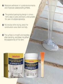 1pc 150g Transparent Waterproof Sealant Glue, Waterproof Coating Adhesive, Tile Leak Repair Material Transparent Glue - Multicolor - View 4