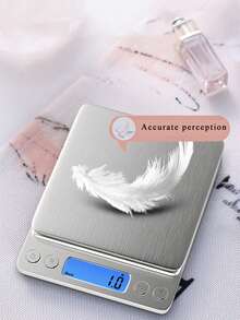 Tatukiko Small Digital Kitchen Scale, Stainless Steel Mini Jewelry Scale, Gram Scale, Gold Weigh Scale - Silver - View 3