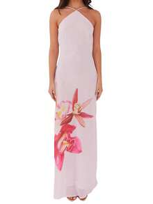 Women Long Dresses - Pink - View 7