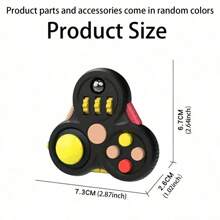1 pezzo Tavoletta Fidget con 8 funzioni antistress, controller Fidget per riduzione dello stress, cubo giocattolo Fidget per alleviare stress e ansia, regalo di Natale e Pasqua (accessori di colore casuale)