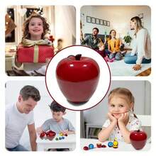 12 件苹果形状分类鸡蛋套装 - 蒙特梭利幼儿学习玩具，用于培养精细运动技能、形状和颜色识别，适合 10 个月以上婴儿的早期教育礼物（红苹果设计，男孩女孩圣诞节/生日礼物） - 酒紅色 - 查看 8