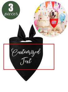 20 Pieces/10 Pieces/1 Piece Custom Name Letters Or Text Pet Cat Dog Animal Triangle Scarf Bib Scarf Pet Saliva Accessory Triangle Scarf, Suitable For Customizing Pet Names Or Greetings, Can Be Given As A Pet's Birthday Gift