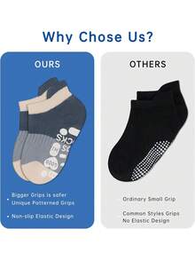 5 双幼儿防滑儿童袜子，带防滑条，0-5 岁儿童防滑粘性防滑袜