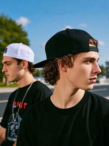 5pcs/Set Customizable Hip-Hop Caps - Made Of Breathable Polyester, Adjustable Buckle Closure - Customize Your Own Logo Or Image For Weddings, Bridesmaids, Truckers, Festivals And DIY Gifts - Fantasy Themed, Washable, Valentines Gift Ideas | Customizable Flat-Brimmed Caps