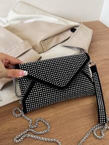 Newly Popular Small Niche Design Fashionable Solid Color Envelope Bag, Stylish Women Handbag - White - View 4