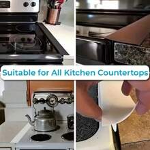 1/2pcs Silicone Stovetop Gap Cover, Heat Resistant Silicone Cover Filler For Gaps Between Cabinet, Oven, Stove, Easy To Clean