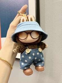 4pcs LAB UBU Doll Clothes, Blindbox Hanging Accessory Casual Hoodie Outfit Set, Suitable For 15cm-17cm (5.9in-6.69in) Dolls, Doll Replacement Clothes/Shoes, Fit For Birthday, Festival, Valentine's Day Gifts, Unisex