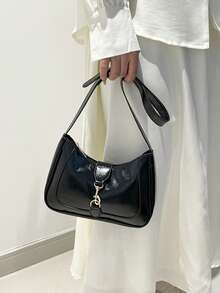 Modna damska torba na ramię, minimalistyczna i praktyczna, wielofunkcyjna - Czarne - Zobacz 7