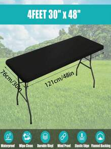 Rectangle Tablecloth, Elastic Fitted Flannel Backed Vinyl Tablecloths Waterproof Wipeable Table Covers For Indoor, Outdoor, Picnic And Camping