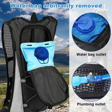 Water Backpack (Not Included Water Bladder), Hydration Backpack, Lightweight Hydration Pack For Hiking, Running, Biking, And Raves - Black - View 6