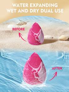 4PCS Professional Makeup Sponge Set For Cream & Powder | Multi-Shape Makeup Sponges (Teardrop/Flat) | Silicone-Free, Non-Absorbent Makeup Sponge | Loose Powder, Liquid & Concealer Applicator | Travel-Friendly & Easy To Clean - 彩色 - 查看 6