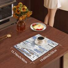 1pc Coffee Machine And Kitchenware Drying Mat - Diatomite Printed Drainage Mat, New Absorbent Kitchen Counter Drying Pad, Kitchenware Drying Pad - Dish Drying Mat, Soft Diatomite Non-Slip Quick Dry Mat, Applicable For Kitchen Counter, Suitable For Coffee Makers And Espresso Machines