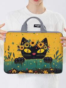 Leather Laptop Sleeve Bag, Fits 7-12.9 Inch IPad, Data Storage Laptop Bag Laptop Case Laptop Bag For Ladies - Multicolor - View 3