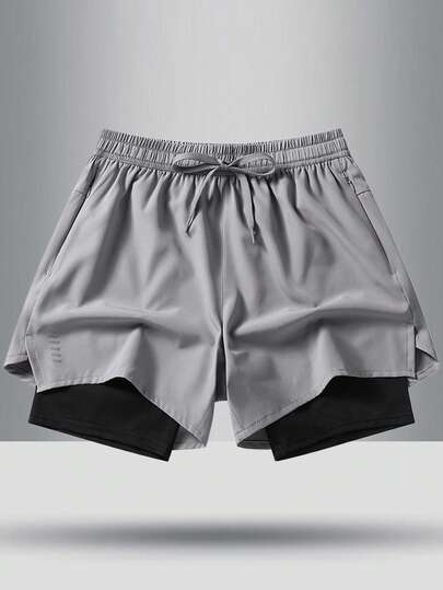 Shorts deportivos transpirables y de secado rápido con forro, para adolescentes/jóvenes, verano