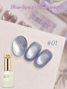 MISSMONDAY 1 件 10ml 闪光紫罗兰磁性猫眼 UV/LED 凝胶指甲油，可卸除，沙龙专业使用，适合女士，礼物 - 不含磁棒 - 紫色 - 查看 18