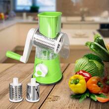 Cortador Hogar Rallador De Queso 3 Cortadoras Cortador Rallador Queso Cocina Hogar Utensilios Multifunción Acero Inoxidable Ideal Para Rayar Cortar - Verde - Ver 2