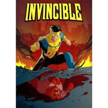 1 pièce Affiches d'art mural sans cadre, Pop Art Deco Invincible Comic War Canvas Poster, Impression d'art mural sans cadre pour la maison, le bureau, le salon, la salle de classe - Œuvre d'art d'intérieur, décoration saisonnière, idée de cadeau facultative