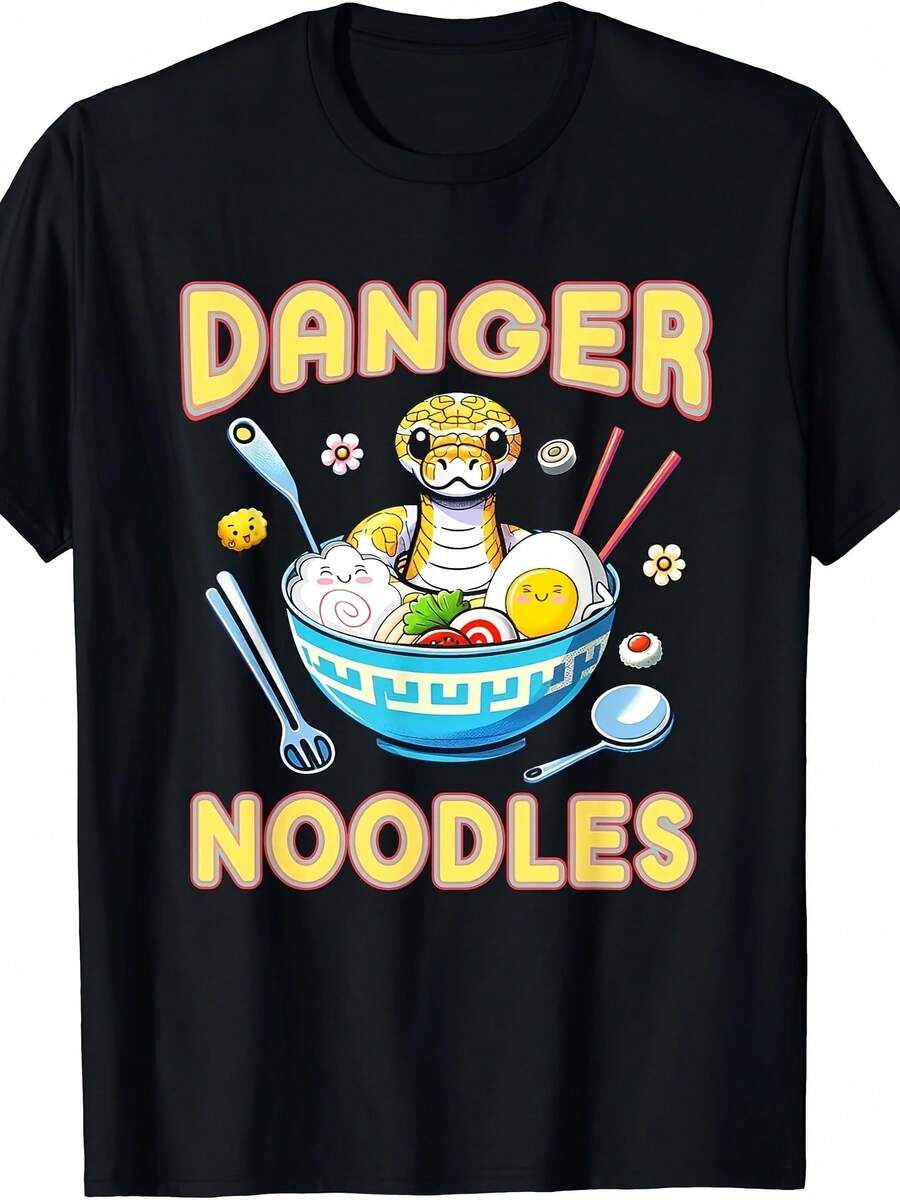 Camiseta de Serpiente para Hombre Linda - Negro - Ver 1