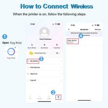 Mini Thermal Label Printer, Includes 3 Rolls Of Paper, Portable Wireless Inkless Printer, Compact Pocket Printer For Printing Images, Photos, Journals, Suitable For Back To School DIY