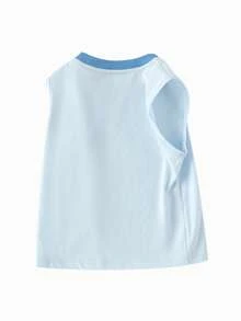 Balabala Kids' Cotton Tank Top, Breathable & Lightweight Summer Undershirt - Ice Blue - View 5