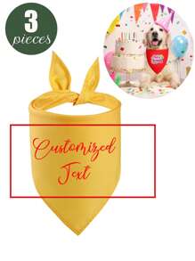 20 Pieces/10 Pieces/1 Piece Custom Name Letters Or Text Pet Cat Dog Animal Triangle Scarf Bib Scarf Pet Saliva Accessory Triangle Scarf, Suitable For Customizing Pet Names Or Greetings, Can Be Given As A Pet's Birthday Gift