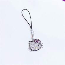Sanrio (Authorized) 1 Sparkling Rhinestone Keychain - Cute Metal Pendant With Lobster Buckle, Suitable For Bags And Backpacks