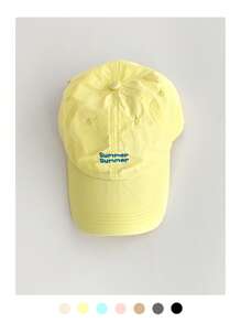 1pc Unisex Solid Color Baseball Cap, Breathable Quick-Dry Adjustable Sports Sun Hat