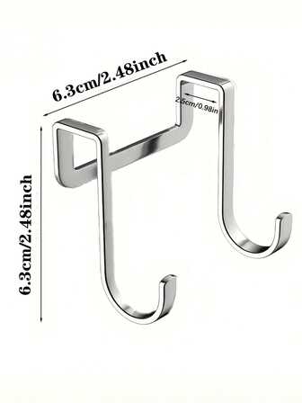6 piezas/4 piezas/2 piezas Ganchos de acero inoxidable 304 con forma de S doble, soporte de almacenamiento de metal resistente sin taladro, ganchos de gabinete de acero inoxidable, ganchos minimalistas sin taladro para puertas/cajones de gabinete, adecuados para accesorios de baño y herramientas de baño en el hogar