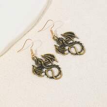 1 Pair Retro European & American Style Personalized Bohemian Dragon Design Earrings - Multicolor - View 4