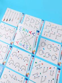 Erasable Pen Control & Concentration Training Set - Color Shape Math Match Game, Brain-Boosting Reusable Magic Tracking Book, No Batteries Required,Back To School
