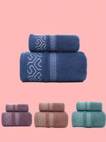 Set de 2 toallas de baño, toalla de baño de secado rápido, suave, ligera y absorbente, juego de toallas de baño de 2, elegante toalla de ducha para el baño, juego de toallas jacquard como regalo para la decoración del baño, salón de belleza, hogar - ideal para verano y vuelta al cole
