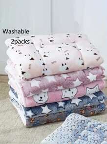 1 pièce Matelas réversible super doux pour animaux de compagnie, laine super douce Lavable, réversible Lits pour animaux de compagnie, chiens, chats, hamsters et petits animaux Couleurs vives Coussin de lit confortable pour animaux de compagnie, convient pour toutes les saisons