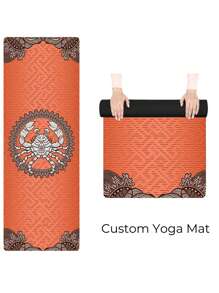 Personalisierte Bild Yogamatte, Innen Yogamatte, Übungsteppich, kreative Teppich, bildangepasster Teppich, Sport- und Fitnesszubehör, stoßabsorbierende rutschfeste Matte, quadratische Matte
