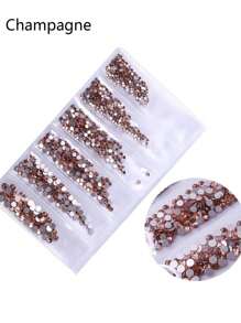 1728 Pcs Flat Back Crystal Glass Nail Art Rhinestones. 4#-12# 6 Sizes Mix DIY Decorations For Nails, Clothes, Bags, Hair Accessories, Cars, Beddings, Pendants, Etc. Suitable For Teenage Girls, Women Nail Art, Eye Makeup, Face Stickers, Jewelry Decoration Flat Back Rhinestones. 6 Bags Of Crystal Glass Flat Back Rhinestones. Nail Charms Nail Gems Nail Supplies