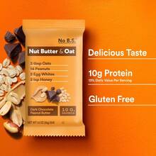 Nut Butter And Oat GlutenFree Dark Chocolate Peanut Butter Chewy Protein Bars GlutenFree ReadytoEat Protein Snacks 9.7 Oz 5 Count - 1 - View 8