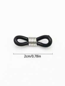 20pcs Adjustable Rubber Eyeglass Chain Ends Connectors For Eyeglass Holder Necklace, Jewellery Making Supplies Glasses Accessories For Women