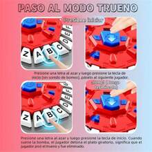 Juego de mesa giratorio español, 2 modos - Respuesta de 10 segundos y modo bomba, juego interactivo ágil en grupo, 36 escenas hilarantes y temporizador, juego de estrategia de construcción de palabras, ideal para familia, trabajo en equipo, al aire libre, Navidad, cumpleaños, regalo de Año Nuevo