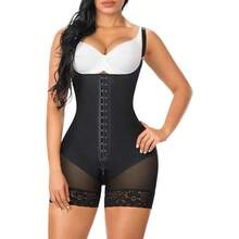 YIANNA Fajas Colombianas Shapewear For Women Tummy Control Post Surgery Compression Garment With Zipper Crotch - 1-黑色 - 查看 1