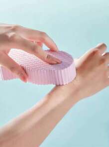 1pc 3D Sponge Loofah, Exfoliating Scrub Sponge, Skin Cleansing For Bathing, Essential Bathroom Item, Cleaning Sponge, Exfoliating Scrub Towel, 3D Fish Scale Pattern Shower Sponge, Painless Cleaning Without Skin Damage, Lightweight & Convenient, Suitable For Bathroom, Travel, Hotel Back To School