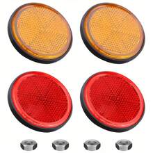 4pcs/Set Round Reflective Warning Covers, For Cars, Trucks, Motorcycles, Bicycles, Night Reflectors