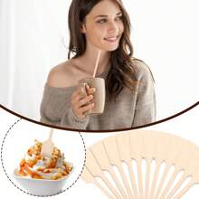Wooden Coffee/Tea Stirrers, Disposable Paddle-Shaped Mixing Sticks For Hot And Cold Drinks Back To School