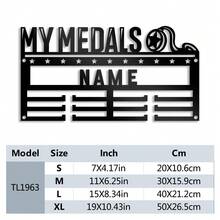 1PC DIY Metal Marathon Medal Hanger, Sports Shoes, Running Shoes, Basketball And Other Styles Can Be Selected, Personalized Medal Display Rack With Customized Text Content, Medals For Marathon Sports Enthusiasts Gifts Birthday Graduation, Multi-Functional, Anti-Mold, Ornamental, Exquisite, Stylish, High-Quality, Adorable, Modern, Custom, Unique, Personalized, For Anniversaries, For Birthdays, For Housewarming, For Graduation, Kitchen, Dining Room, Bedroom, Office, Living Room, Home, Garden, Tea Room, Home Decor,Home Refresh