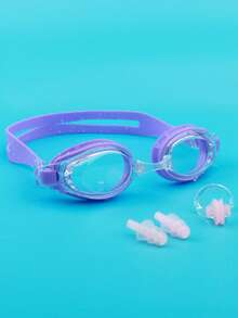 SHENYU Portable Swimming Goggles, Ear Plugs And Nose Clip Set, For Daily Use - Purple - View 3
