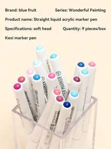 126 Colors Direct Liquid Acrylic Marker,Colored Brush Sets,Soft Art Tip,They Are Colored,Opaque And Do Not Penetrate The Paper.With High Color Saturation,Colors Can Be Superimposed.They Are Suitable For Painting Various Objects Art Painting Supplies Back To School
