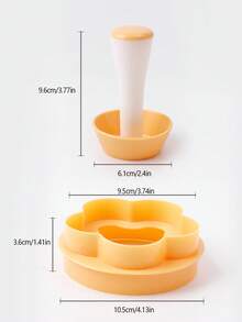 2pcs, Flower Pastry Cutter And Tart Tamper Set - Ideal For Baking Tarts, Cookies, And Biscuits - Kitchen Gadgets And Accessories - Yellow - View 7