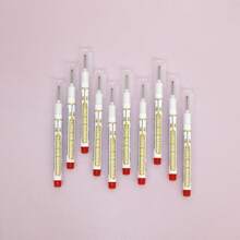 Long Tip Permanent Marker Pen, Oil-Based For Woodwork, Tile, Special Purpose, Construction Site, Long Nozzle Black Deep Hole Marking Fine Tip Extra Long, Waterproof, Oil-Proof, Red Non-Fading