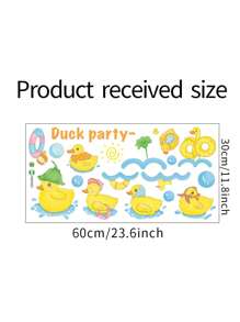 1pc 3D Cartoon Duck Toilet Lid Decal Cartoon Duck Pattern Wall Sticker PVC Self-Adhesive Duckling Toilet Sticker Waterproof Stickers Wall Decal Vinyl Decal For Home Decorations Spring Decoration Items Refresh Your Home Stickers Festival Decoration Stickers Gifts Birthday Graduation Bathroom Decor Fall Decor Bathroom Accessories