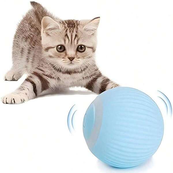 Birshe Interactive Cat Ball Toy, Cat Ball Interactive Cat Ball 360 ° Electric Interactive Toy With Rechargeable C-Type LED Light, Used For Domestic Cat Animal Exercise