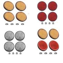 4pcs/Set Round Reflective Warning Covers, For Cars, Trucks, Motorcycles, Bicycles, Night Reflectors